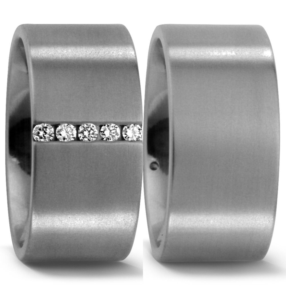 Produktbild: TitanFactory Titan Trauringe/Eheringe 50976/001/010/2000-50972/001/000/2000