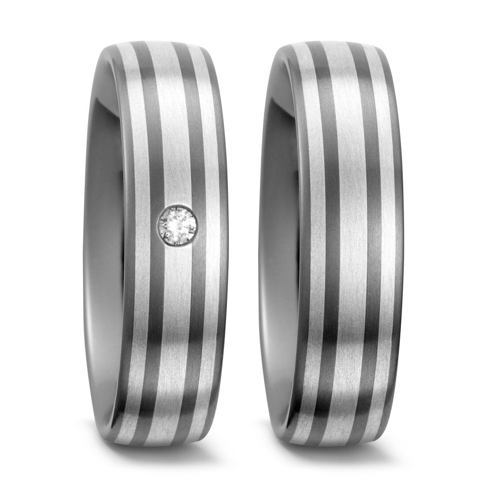 Produktbild: TitanFactory Titan-Silber Trauringe/Eheringe 50995/001/003/9202-50995/001/000/9202