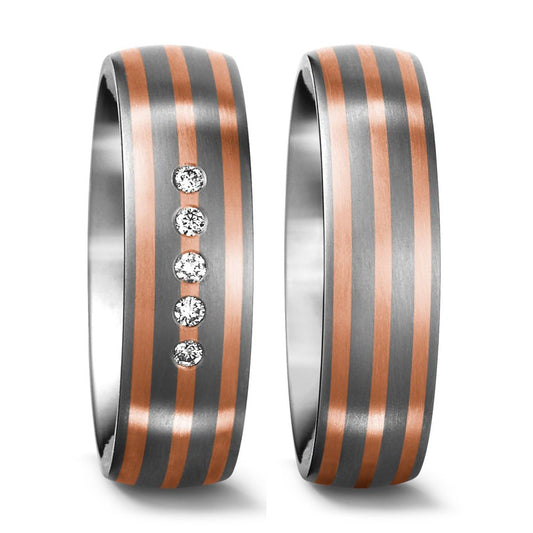 Produktbild: TitanFactory Titan-Rotgold Trauringe/Eheringe 51003/001/005/7203-50966/001/000/7203