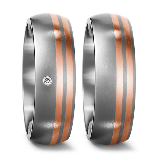 Produktbild: TitanFactory Titan-Rotgold Trauringe/Eheringe 51175/001/001/7203-51175/001/000/7203