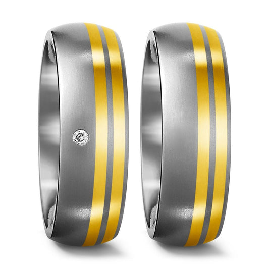 TitanFactory Eheringe/Trauringe Bicolor 51175/001/001/7201-51175/001/000/7201