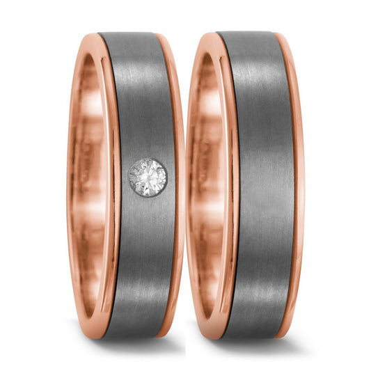 Produktbild: TitanFactory Titan-Rotgold Trauringe/Eheringe 51211/001/005/7203-51211/001/000/7203