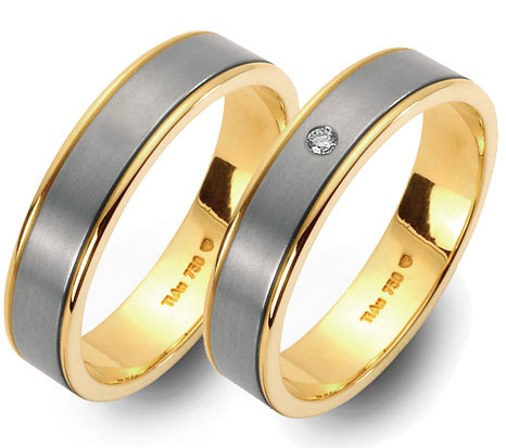 Produktbild: TitanFactory Trauringe/Eheringe   51211GG-51211B