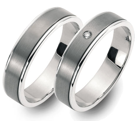 Produktbild: TitanFactory Trauringe/Eheringe   51211W-51211B