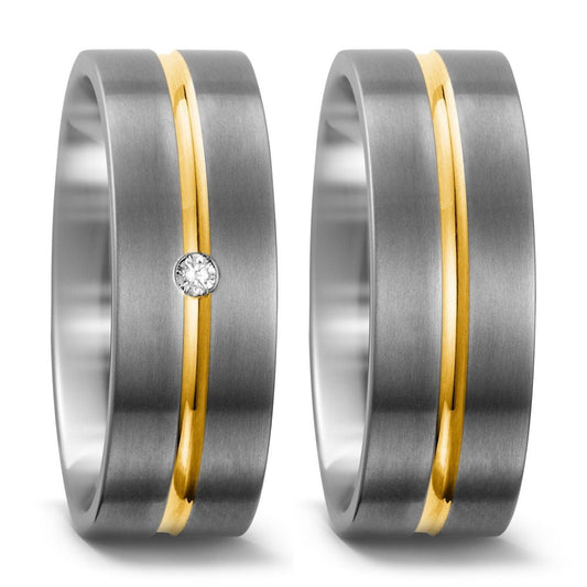 TitanFactory Eheringe/Trauringe Bicolor 51302/001/003/7201-51302/001/000/7201-8