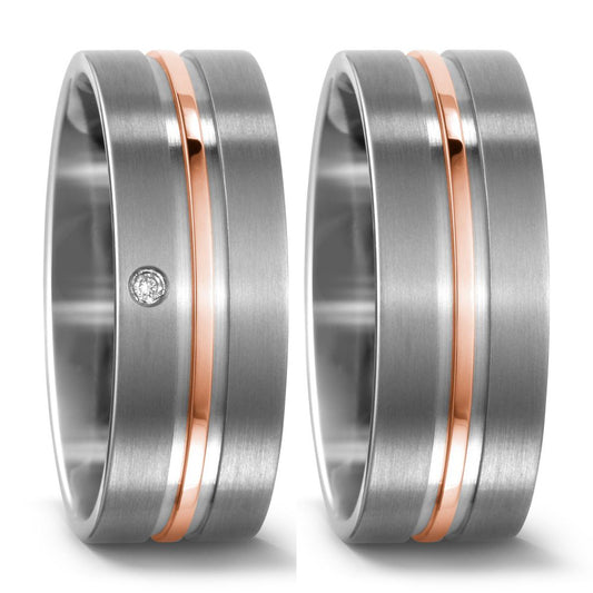 TitanFactory Titan-Rotgold Trauringe/Eheringe 51438/001/002/7203-51438/001/000/7203