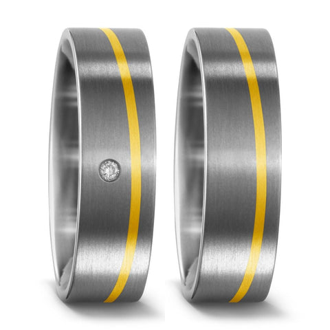 Produktbild: TitanFactory Eheringe/Trauringe Bicolor 51446/001/002/7201-51446/001/000/7201