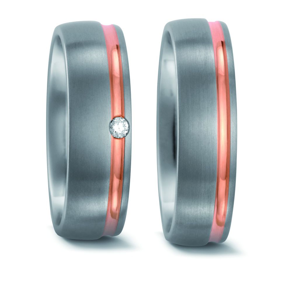 Produktbild: TitanFactory Titan-Rotgold Trauringe/Eheringe 51471/001/003/7203-51471/001/000/7203