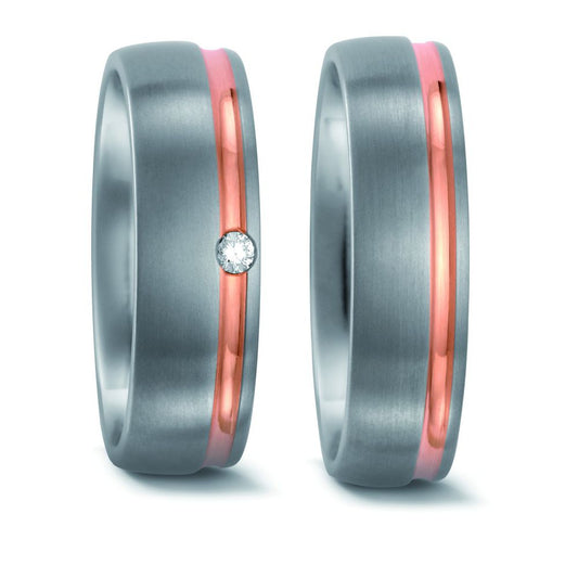 Produktbild: TitanFactory Titan-Rotgold Trauringe/Eheringe 51471/001/003/7203-51471/001/000/7203