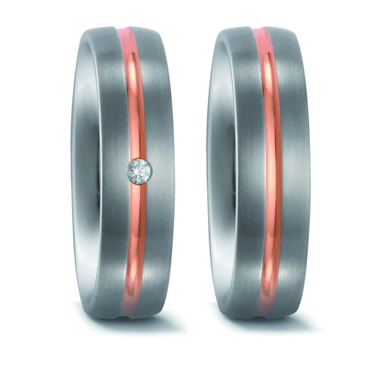 TitanFactory Titan-Rotgold Trauringe/Eheringe 51476/001/003/7203-51476/001/000/7203