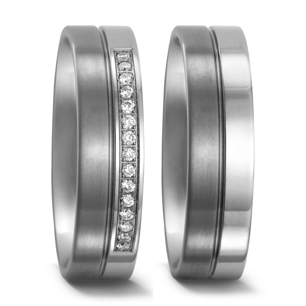 Produktbild: TitanFactory Titan Trauringe/Eheringe 51670/001/015/2000-51671/001/000/2000