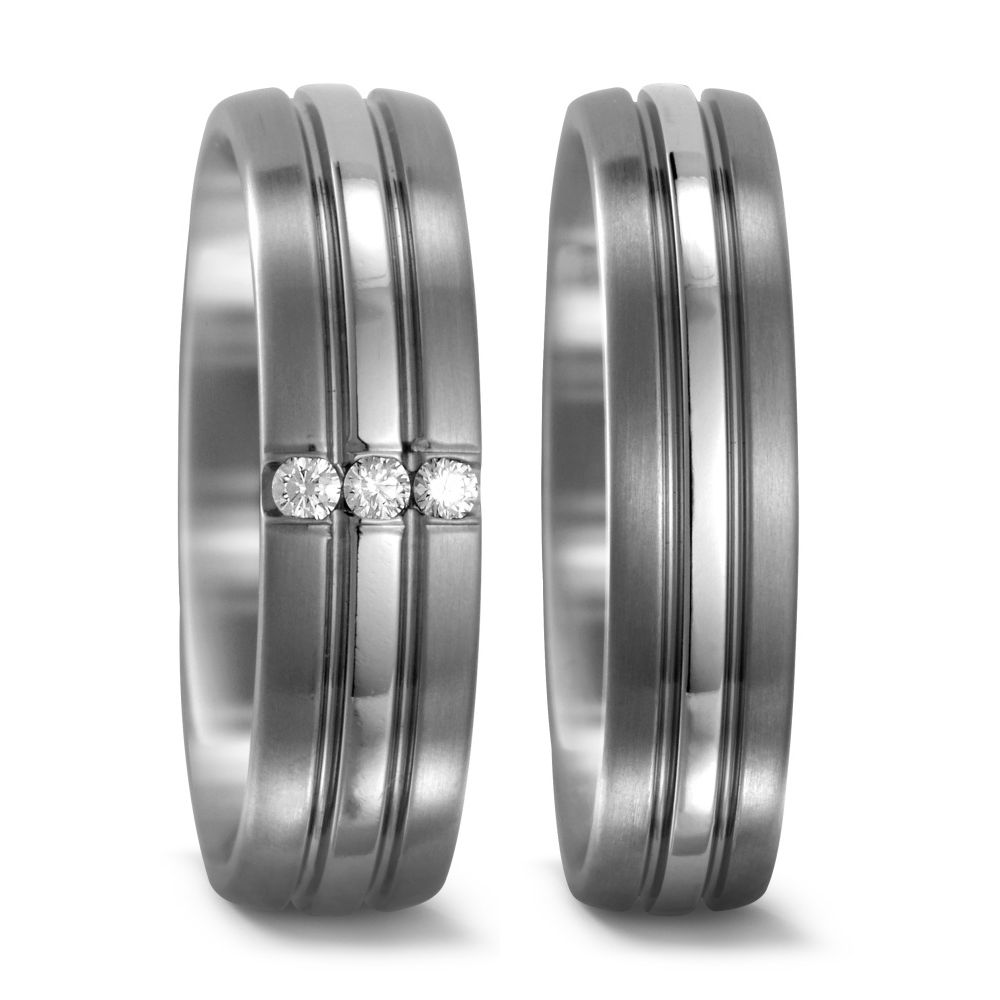Produktbild: TitanFactory Titan Trauringe/Eheringe 51714/001/006/2000-51715/001/000/2000