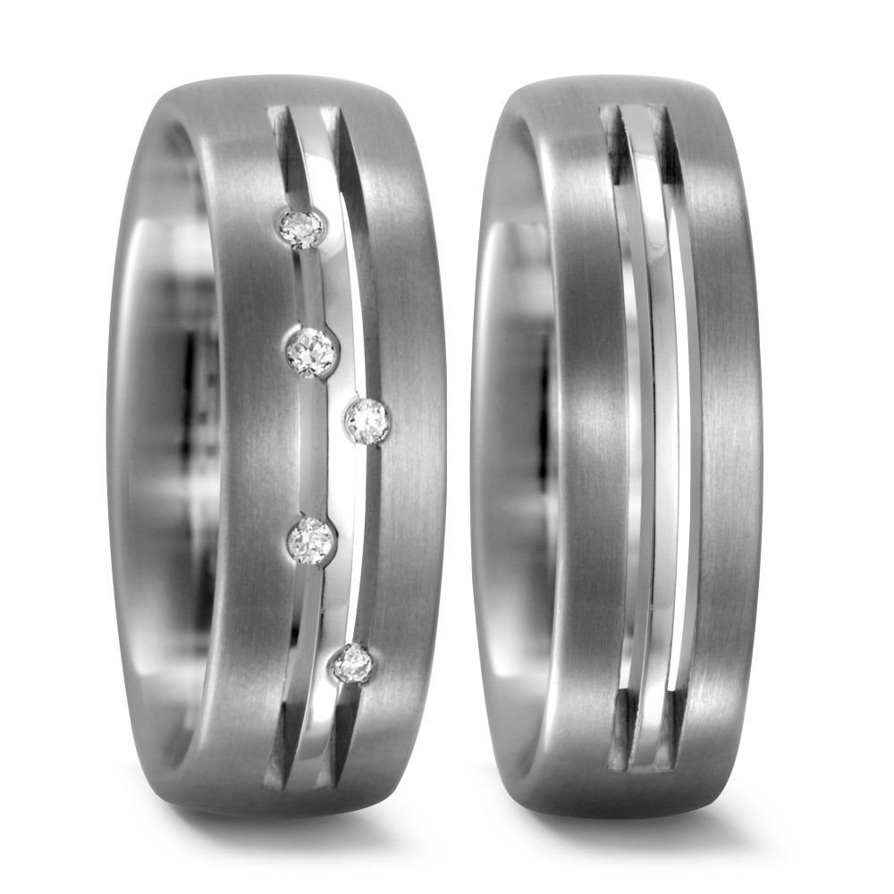 Produktbild: TitanFactory Titan Trauringe/Eheringe 51945/001/005/2000-51945/001/000/2000