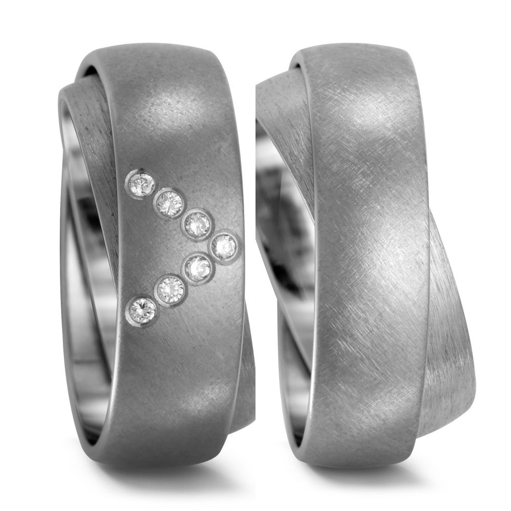 Produktbild: TitanFactory Titan Trauringe/Eheringe 51960/010/007/2000-51959/010/000/2000