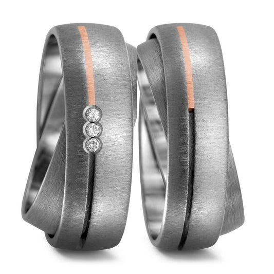 Produktbild: TitanFactory Titan-Rotgold Trauringe/Eheringe 51966/008/003/7203-51966/008/000/7203