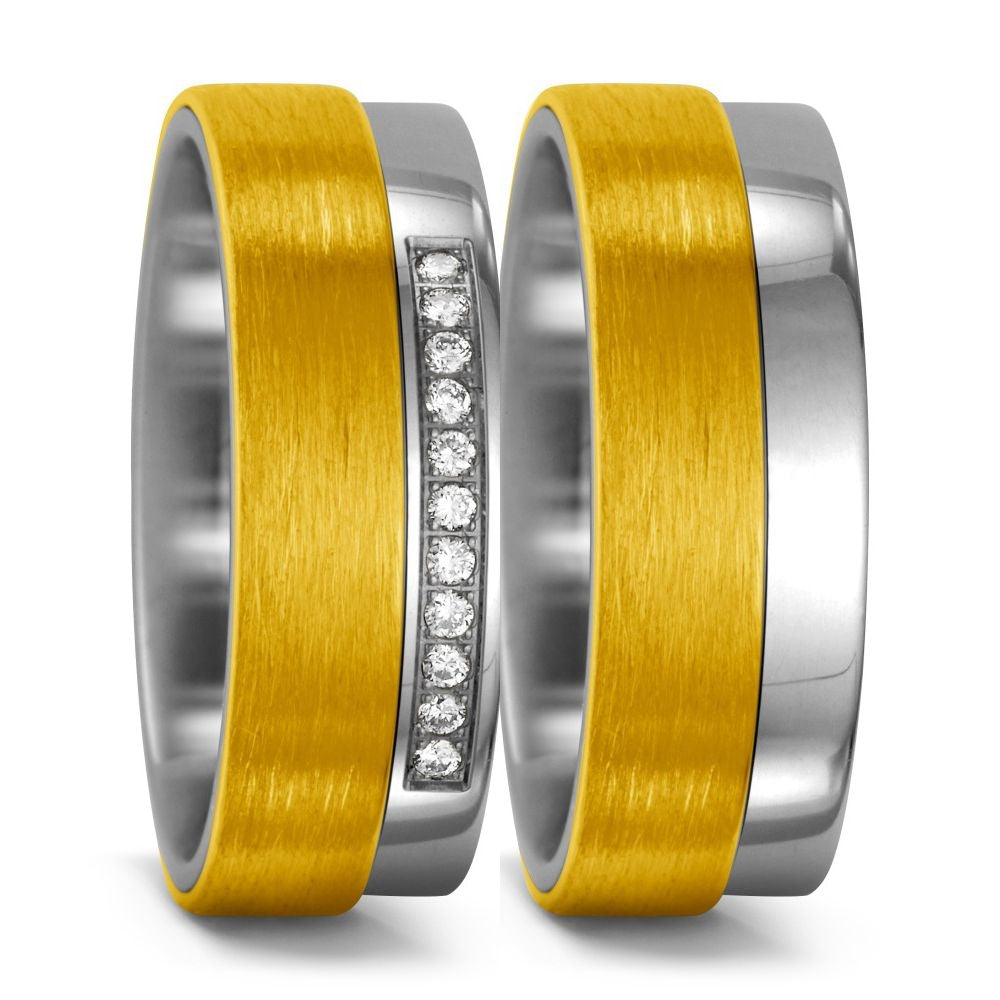 Produktbild: TitanFactory Eheringe/Trauringe Bicolor 51986/013/011/7201-51987/013/000/7201