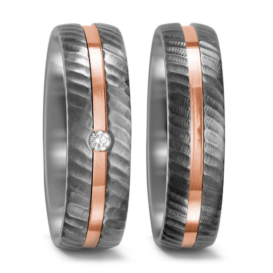 Produktbild: TitanFactory Titan-Rotgold Trauringe/Eheringe 52408/001/003/7203-52408/001/000/7203