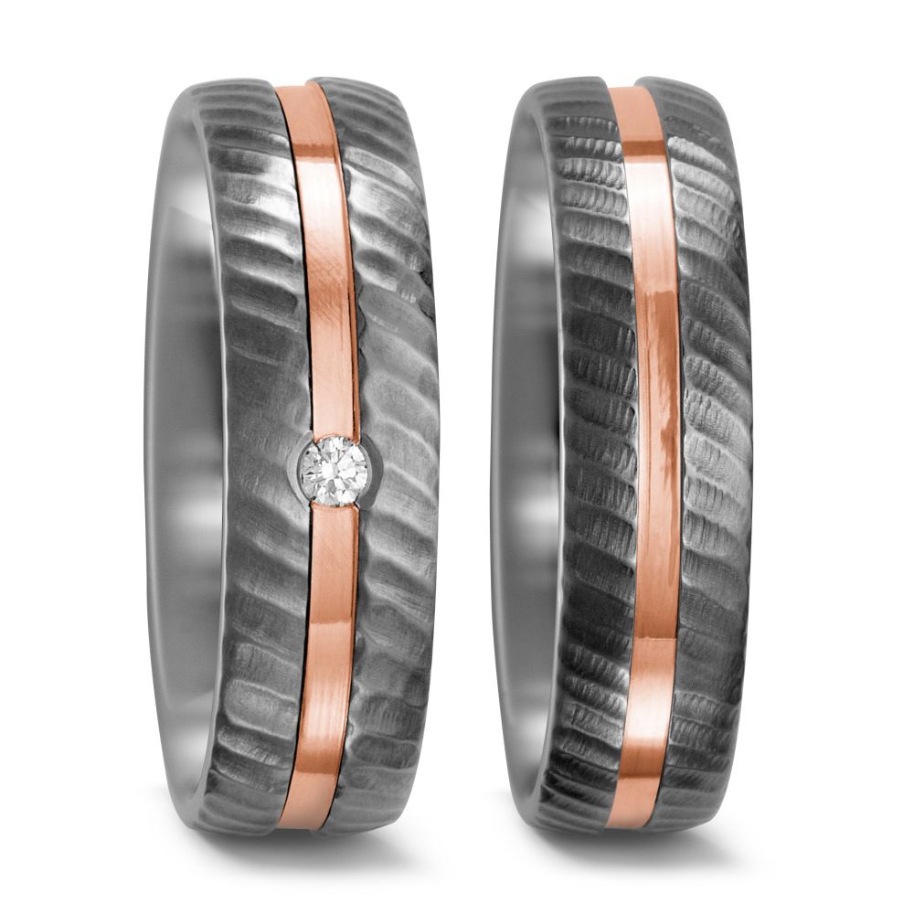 Produktbild: TitanFactory Titan-Rotgold Trauringe/Eheringe 52408/001/003/7203-52408/001/000/7203