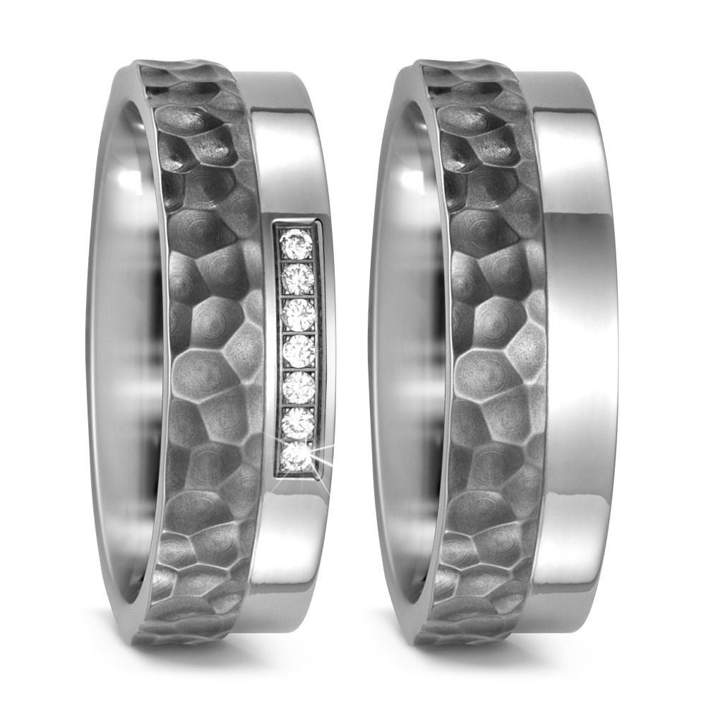 Produktbild: TitanFactory Titan Trauringe/Eheringe 52444/001/007/2000- 52446/001/000/2000