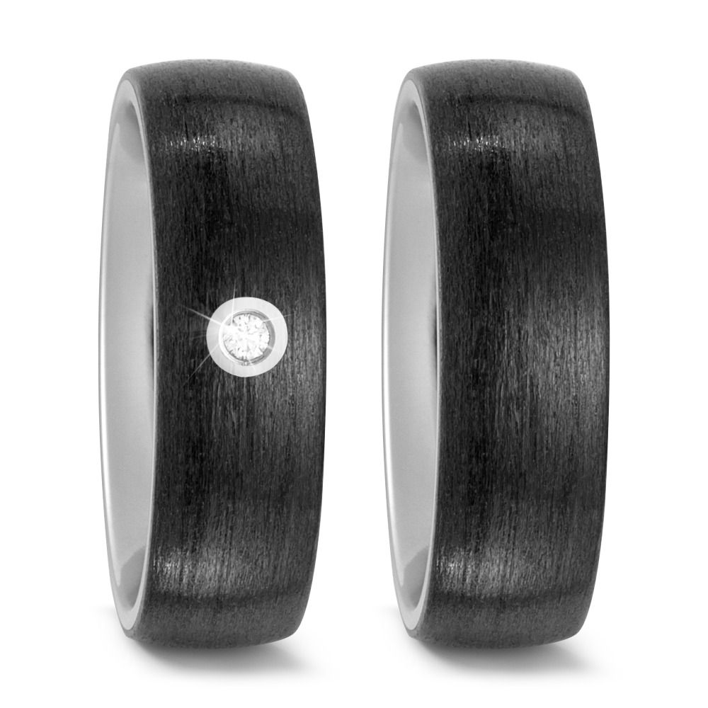 Produktbild: TitanFactory Eheringe aus Carbon 52483/001/003/2050-52483/001/000/2050