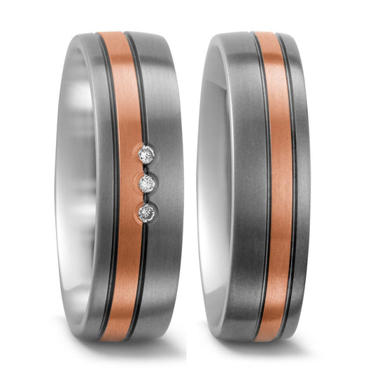 Produktbild: TitanFactory Titan-Rotgold Trauringe/Eheringe 56267/001/003/7203-52364/001/000/7203