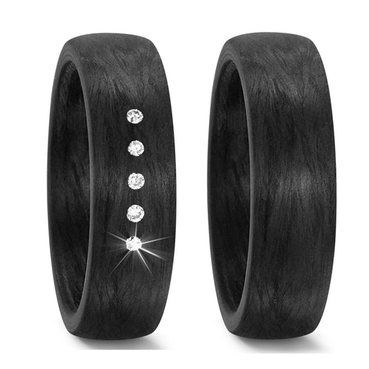 Produktbild: TitanFactory Trauringe/Eheringe aus Carbon 59281/002/005/N000-59288/002/000/N000