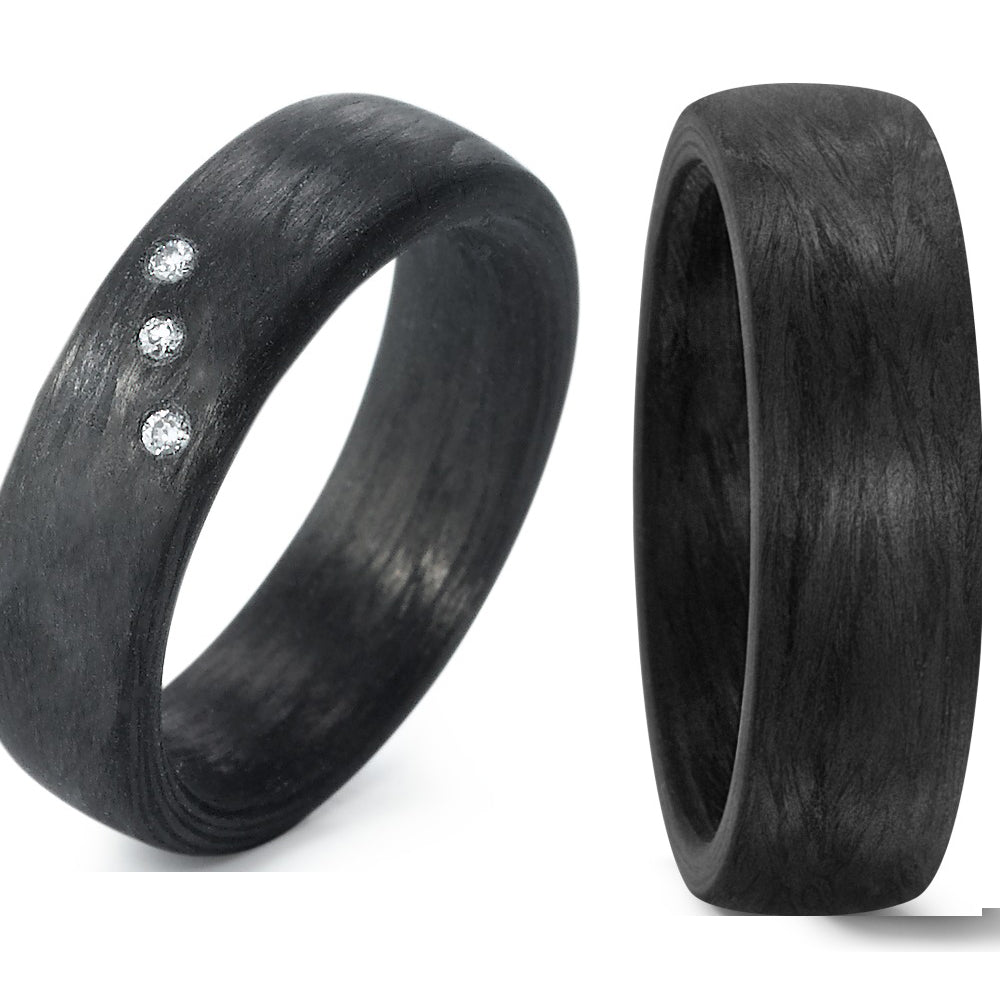Produktbild: TitanFactory Trauringe/Eheringe aus Carbon 59303/002/003/N000- 59288/002/000/N000