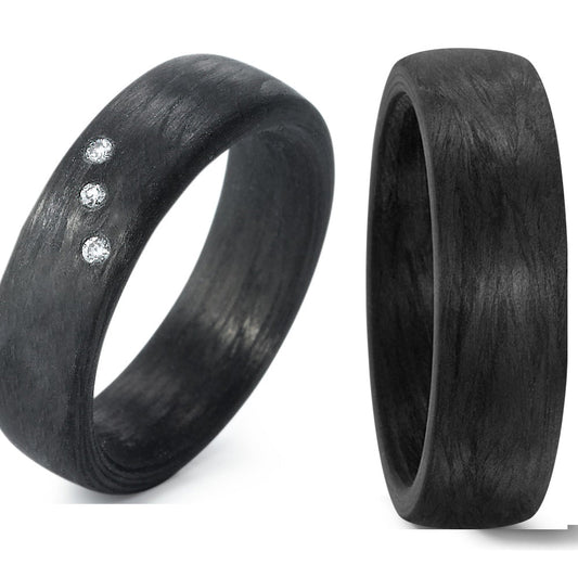 Produktbild: TitanFactory Trauringe/Eheringe aus Carbon 59303/002/003/N000- 59288/002/000/N000