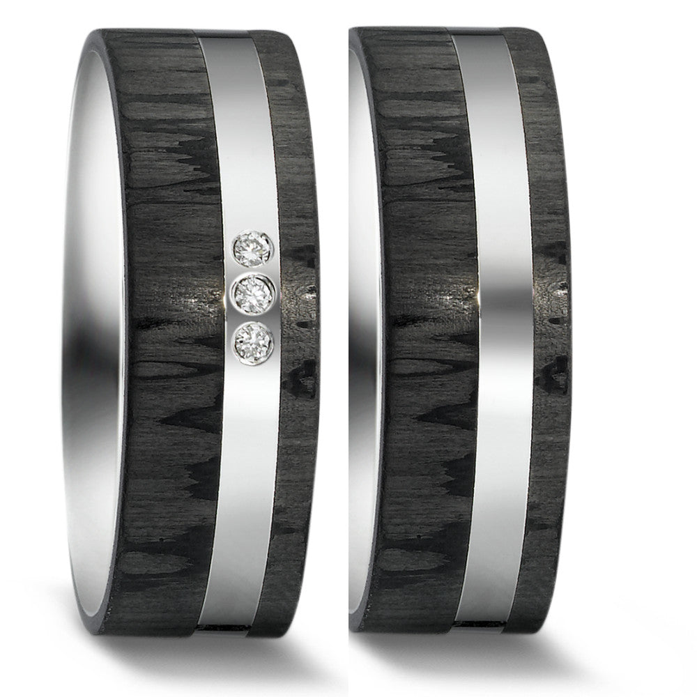Produktbild: Weidner Trauringe/Eheringe Carbon Bicolor 62408