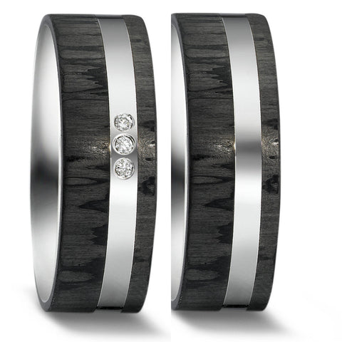 Produktbild: Weidner Trauringe/Eheringe Carbon Bicolor 62408