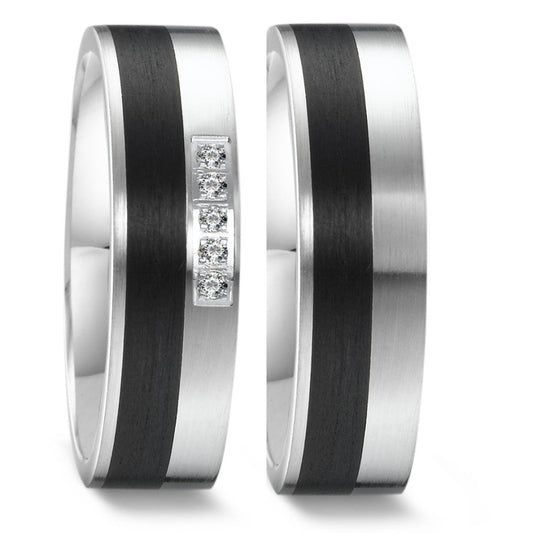 Produktbild: Weidner Trauringe/Eheringe Carbon Bicolor 62632