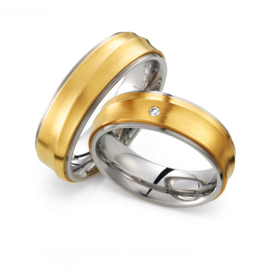 Produktbild: Weidner Trauringe/Eheringe Stahl mit Gold Bicolor 62812