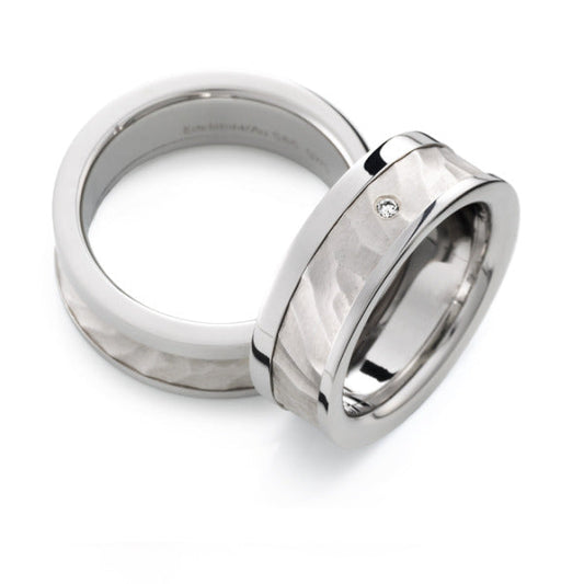 Produktbild: Weidner Trauringe/Eheringe Stahl mit Gold Bicolor 62818