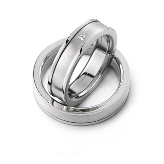 Produktbild: Weidner Trauringe/Eheringe Stahl mit Gold Bicolor 62836