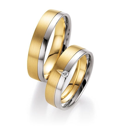 Nowotny Collection Ruesch Trauringe Heaven Number Seven Bicolor 66/20310-055-66/20320-055