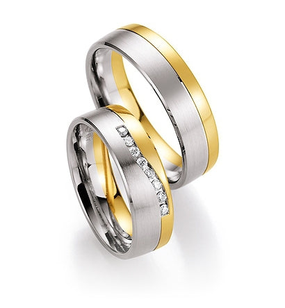 Nowotny Collection Ruesch Trauringe Heaven Number Seven Bicolor 66/20350-060-66/20360-060