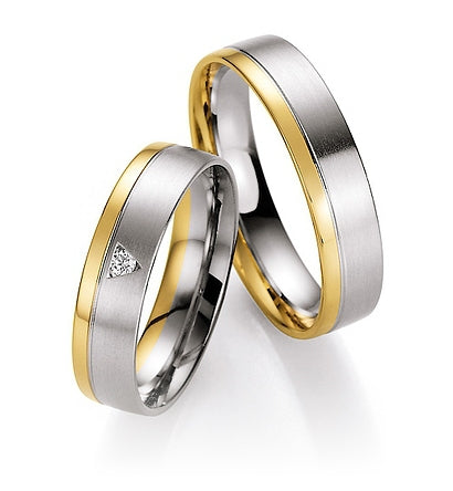 Nowotny Collection Ruesch Trauringe Heaven Number Seven Bicolor 66/20710-050-66/20720-050