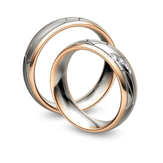 Nowotny Collection Ruesch Eheringe Honeymoon Visions Bicolor 66/37170-060-66/37180-060