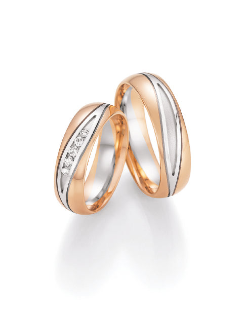 Nowotny Collection Ruesch Eheringe Honeymoon Solid Bicolor 66/42130-060-66/42140-060