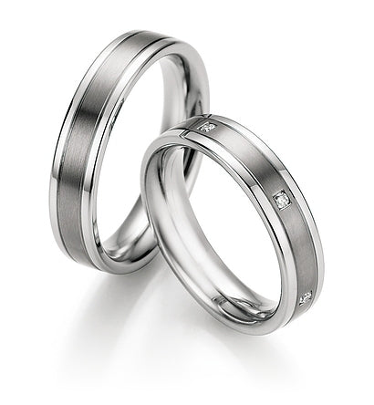 Produktbild: Nowotny Collection Ruesch Trauringe Whitestyle Steel Titan Brillant 68/06070-050-68/06070-050