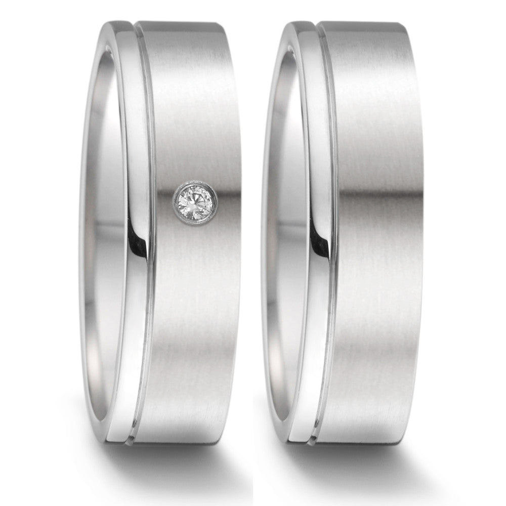 Produktbild: TeNo Trauringe/Eheringe PURE DESIGN TAMOR SATIN 069.1300.D58.XX-069.1312.D58.XX
