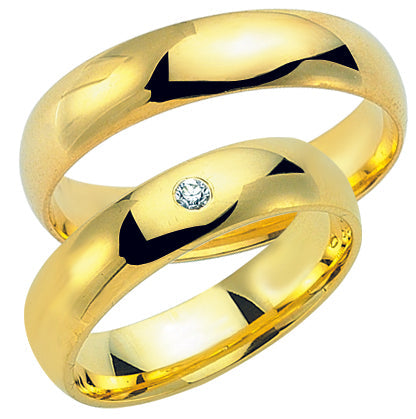 Adam und Eva Collection 5 mm Gelbgold Trauringe GG 8009