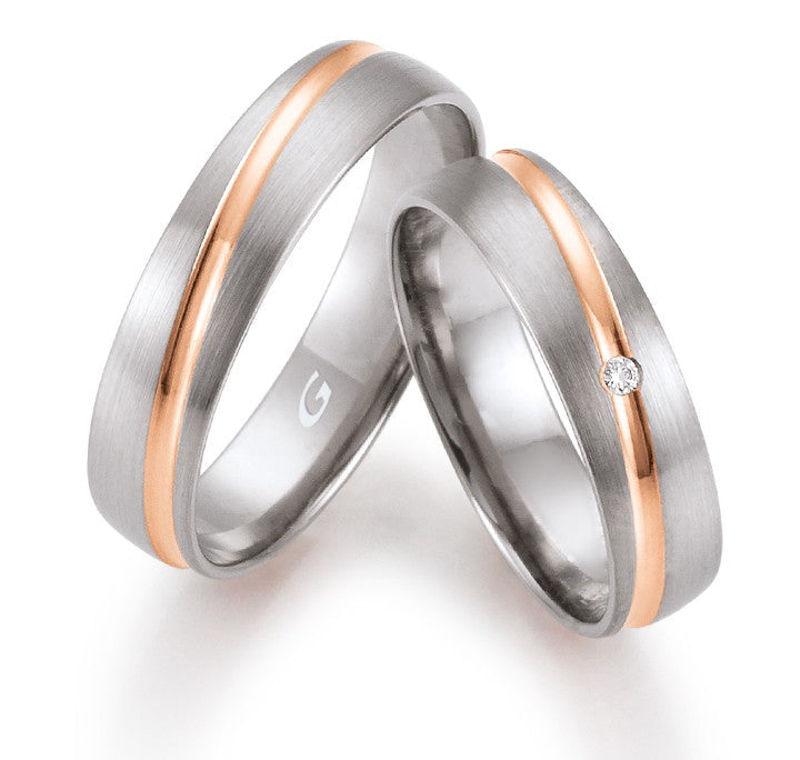 Gettmann Eheringe Happy Love Collection Bicolor 8345/50