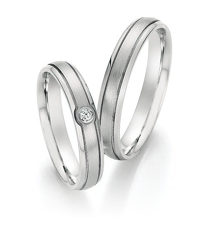 Nowotny Collection Ruesch Eheringe Whitestyle Steel Basics 88/22010-040-88/22020-040