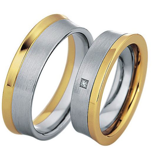 Saint Maurice Eheringe/Trauringe "Steel & Gold" 88212-88213 Eheringe