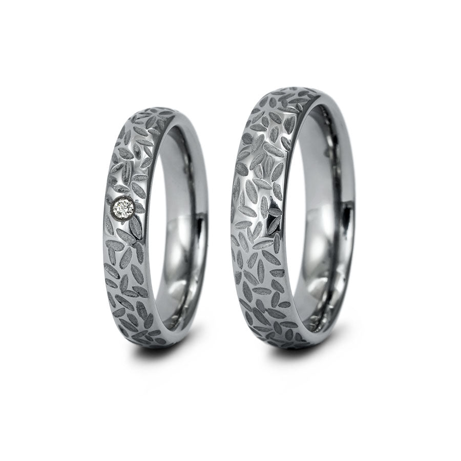 Tantal Trauringe 5+6 mm Birke