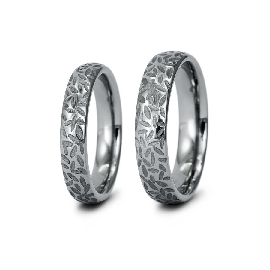 Tantal Trauringe 5+6 mm Birke