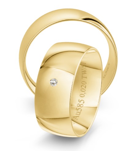 Hochzeitstrauringe Eheringe Klassik 8.0 mm