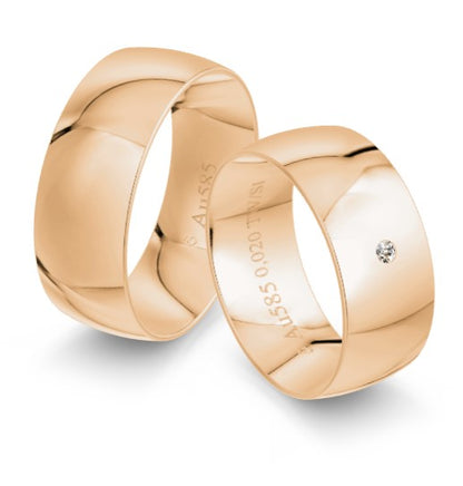 Hochzeitstrauringe Eheringe Klassik 8.0 mm