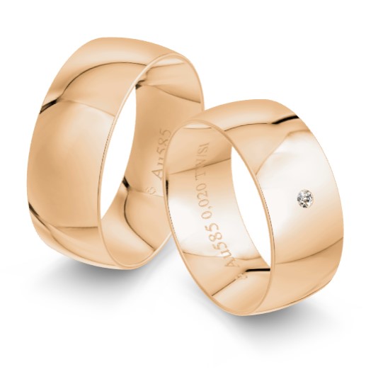 Hochzeitstrauringe Eheringe Klassik 8.0 mm